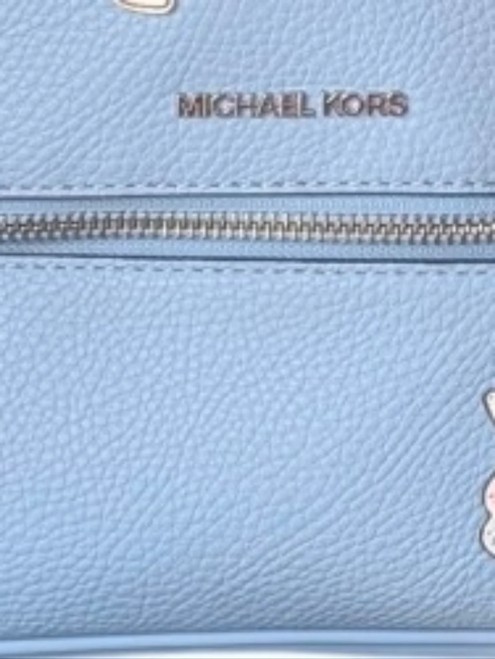 New MICHAEL KORS OUTLET Rhea Medium Embellished Patches blue Backpack